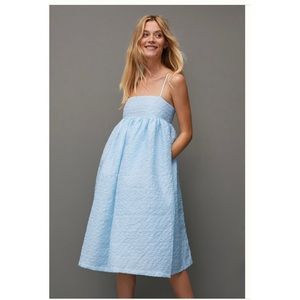 HTF Anthropologie blue Birdie Babydoll Mini dress